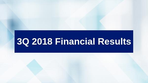 2018 Third Quarter Financial Results Thumbnail
